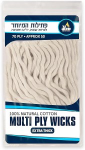 Picture of 100% Cotton 70 Ply Wicks Extra Thick White 50 Count